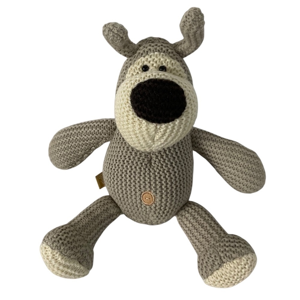 Boofle Knit Dog Plush 9” American Greetings Brown Puppy Knitted Toy